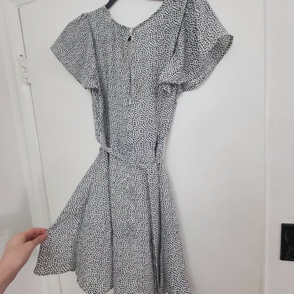 Trixxi Clothing Company White Dress with Black dots Small - Picture 2 of 3